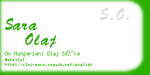 sara olaj business card